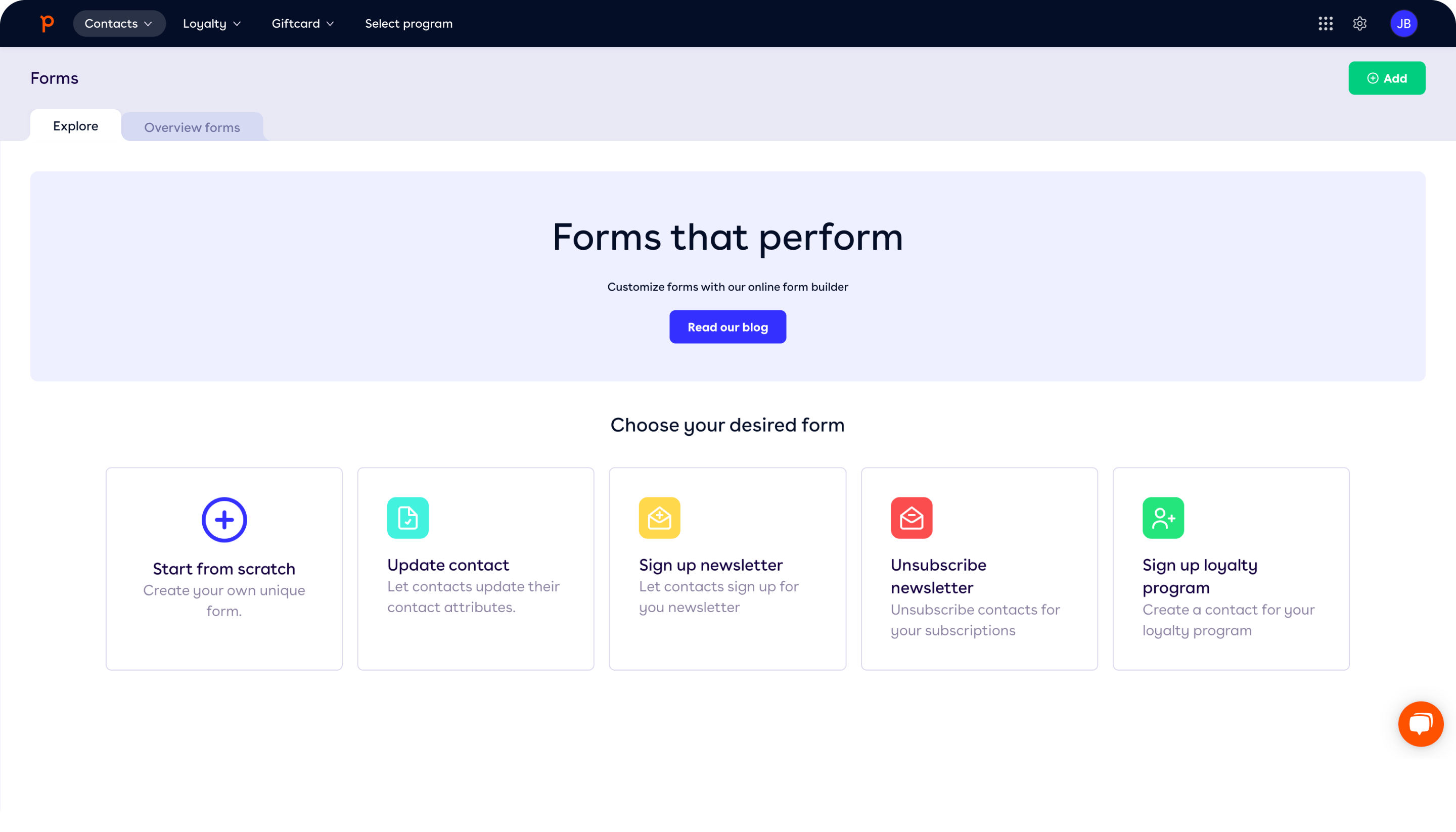 screenshot of Brand Loyalty